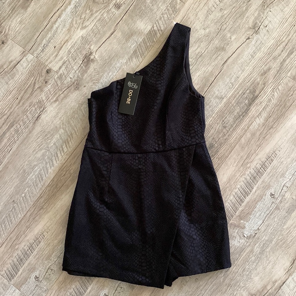 Black snake print romper
